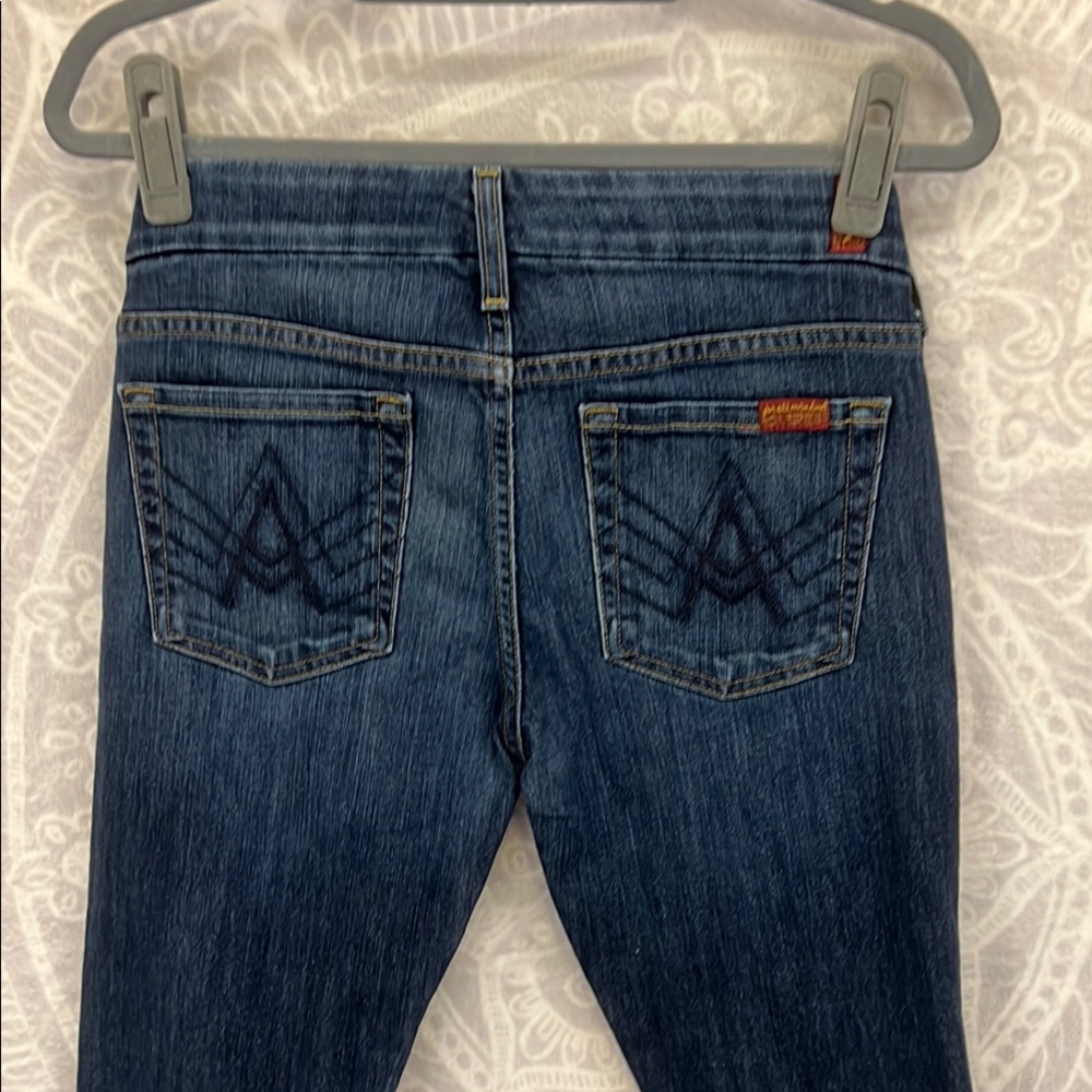 7 For All Mankind Blue Flare & Wide Leg Jeans